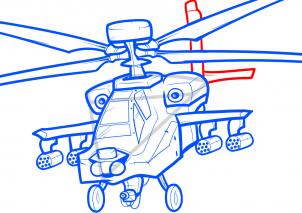 How to draw: Boeing AH-64 Apache 8
