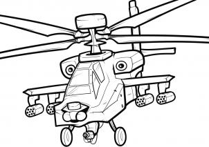 How to draw: Boeing AH-64 Apache 9