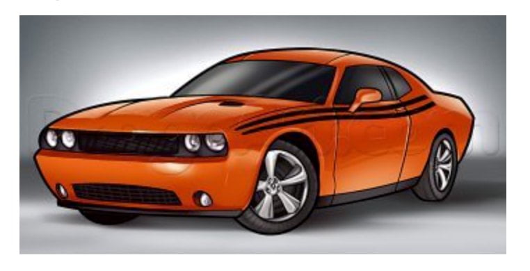 How to draw: Dodge Challenger