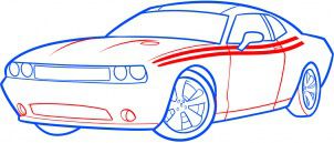 Come disegnare: Dodge Challenger 7