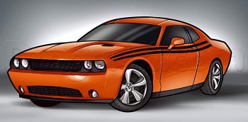 Come disegnare: Dodge Challenger 9