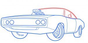 Tutorial de dibujo: Dodge Charger 6