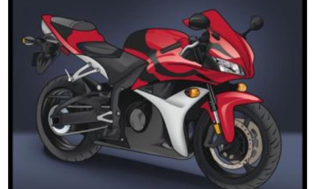Tutorial de dibujo: Motocicleta deportiva