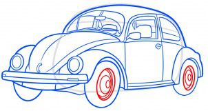 How to draw: VW Beetle 11
