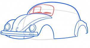How to draw: VW Beetle