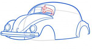 How to draw: VW Beetle 7