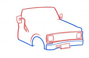 How to draw: Pickup truck 2