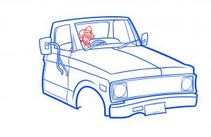 How to draw: Pickup truck 5