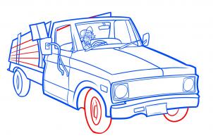 How to draw: Pickup truck 8