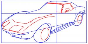 Tutorial de dibujo: Chevrolet Corvette 3