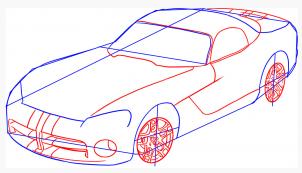 Jak narysować: Dodge Viper 3