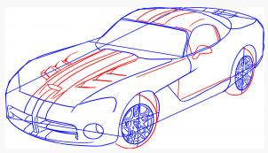 Come disegnare: Dodge Viper 4