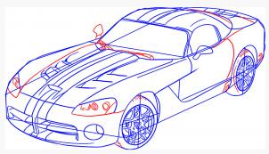 Zeichnen Tutorial: Dodge Viper 5