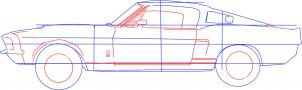 Zeichnen Tutorial: Ford Mustang 4