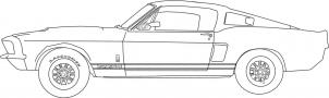 Come disegnare: Ford Mustang 6