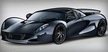 Tutorial de dibujo: Hennessey Venom GT