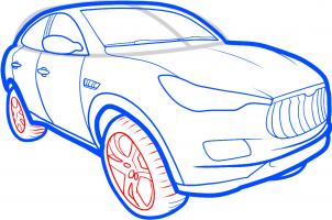 Jak narysować: Maserati Kubang 6