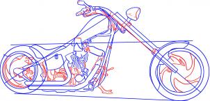 Zeichnen Tutorial: Motorrad