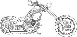 Zeichnen Tutorial: Motorrad
