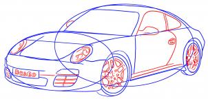 How to draw: Porsche