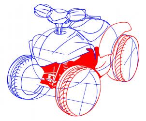 Come disegnare: Quad-bike 5