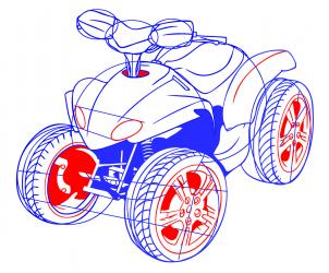 Come disegnare: Quad-bike 6