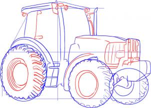 How to draw: Tractor