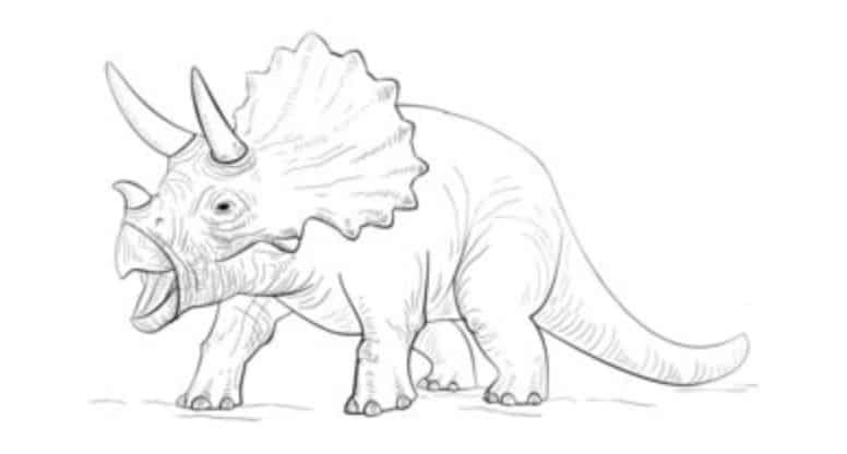 Tutorial de dibujo: Triceratops