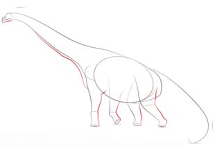 How to draw: Brachiosaurus 4