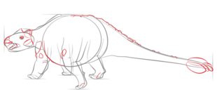 Zeichnen Tutorial: Ankylosaurus 6