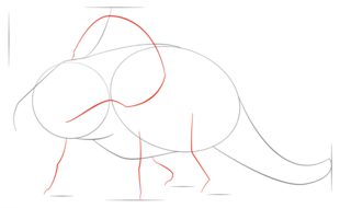 Come disegnare: Triceratops 4