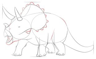 Come disegnare: Triceratops 7