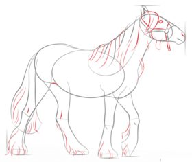 Zeichnen Tutorial: Pferd