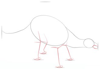 Zeichnen Tutorial: Stegosaurus 3