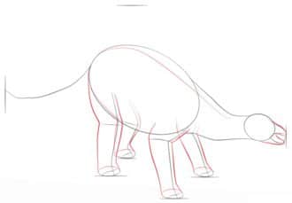 Come disegnare: Stegosaurus 4