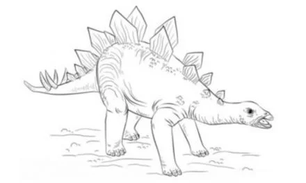 Zeichnen Tutorial: Stegosaurus