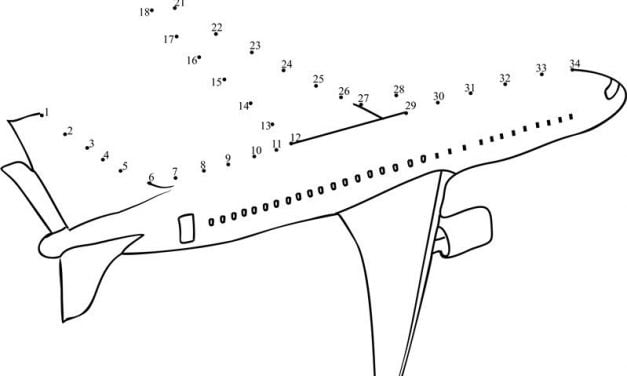 Połącz kropki: Samolot