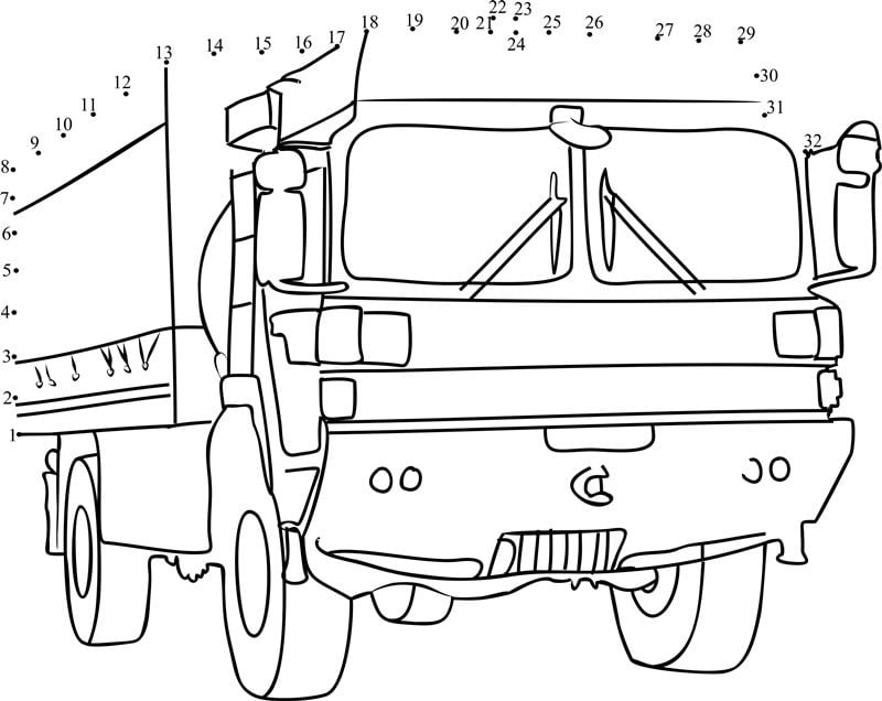 Connect the dots: Army truck