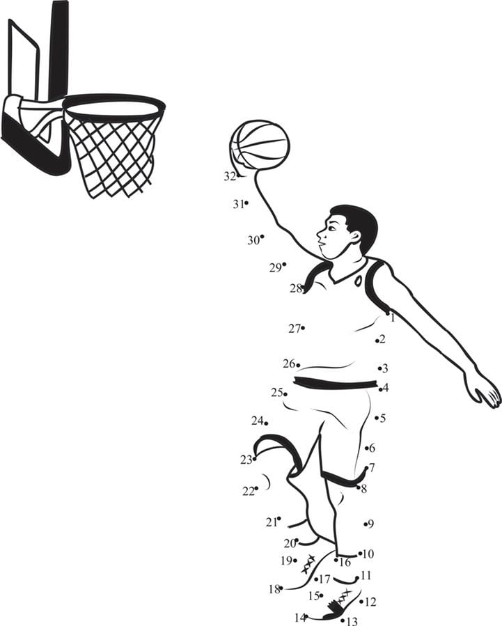 Połącz kropki: Koszykówka