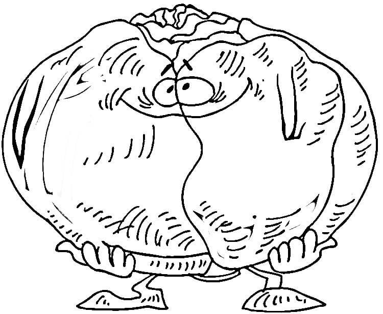 Coloring pages: Cabbage 2