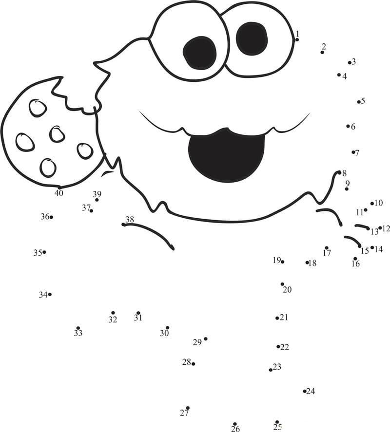Connect the dots: Cookie monster 1