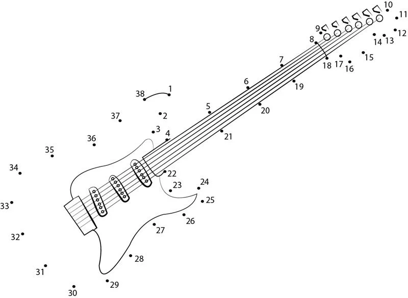 Unisci i puntini: Chitarra 6