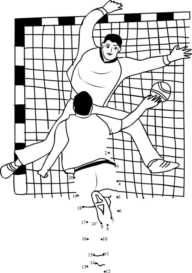 Relier les points: Handball