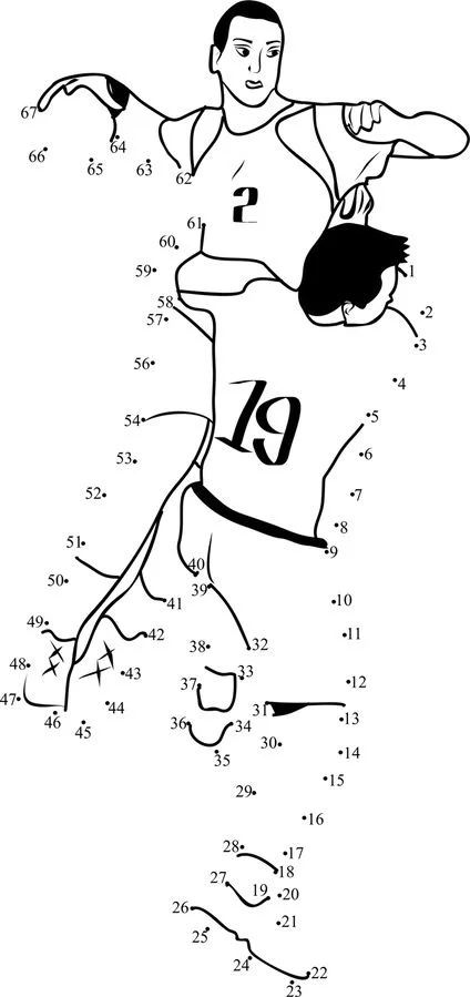 Relier les points: Handball 3