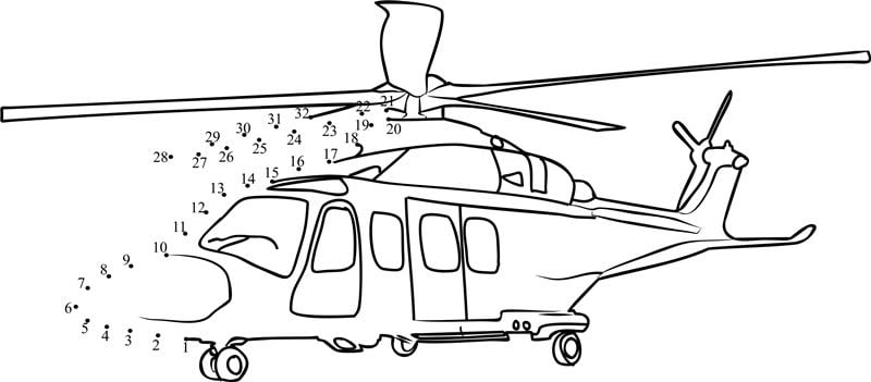 Unir puntos: Helicóptero