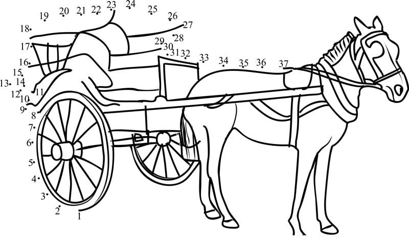 Connect the dots: Horse-drawn vehicle 3