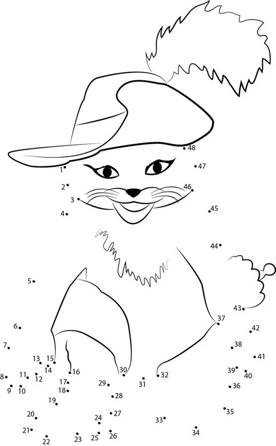 Unisci i puntini: Il gatto con gli stivali 3