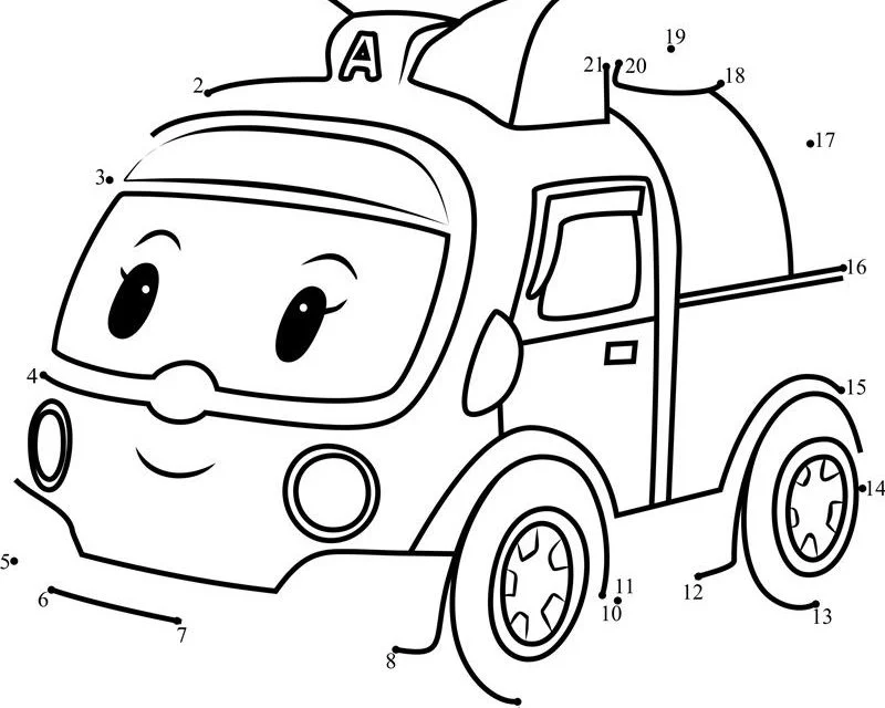 Unisci i puntini: Robocar Poli