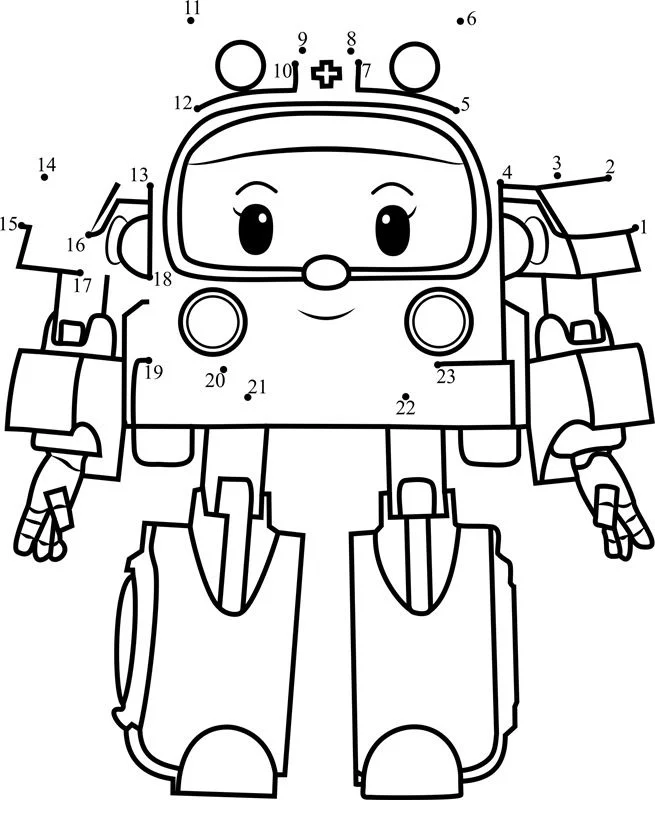 Unisci i puntini: Robocar Poli 2