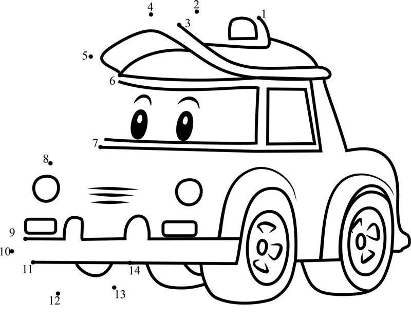 Unisci i puntini: Robocar Poli 4